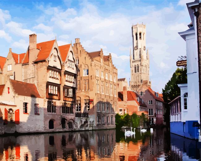 The Beautiful City Bruges paint by numbers