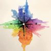 Colorful Compass Art paint by numbers