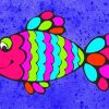 Colorful Fish Art paint by numbers