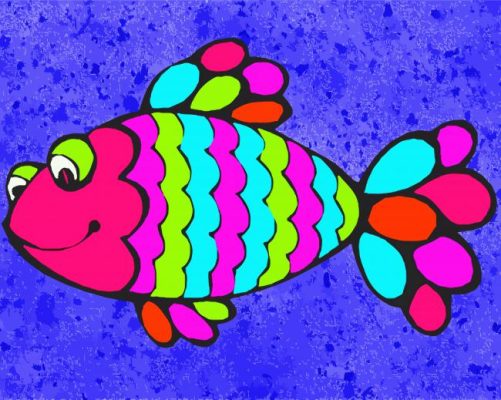 Colorful Fish Art paint by numbers