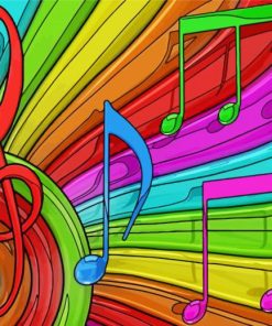 Colorful Music Note paint by numbers