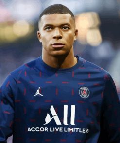 Cool Player Kylian Mbappé paint by numbers