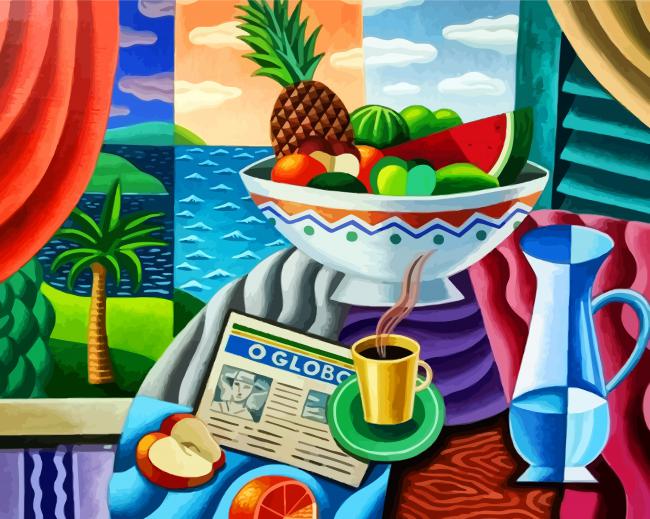 Cubist Still Life paint by numbers