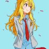 Cute Kaori Miyazono paint by numbers