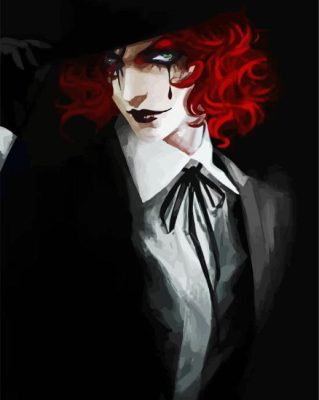 Scary Dark Mime paint by numbers