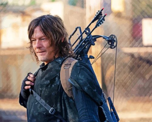Aesthetic Daryl Dixon Character paint by numbers
