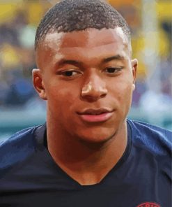 French Footballer Kylian Mbappé paint by numbers