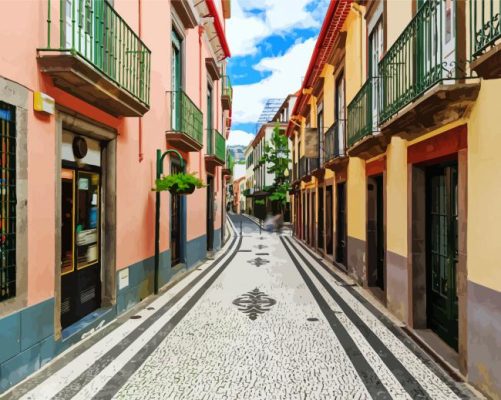 Funchal Streets paint by numbers