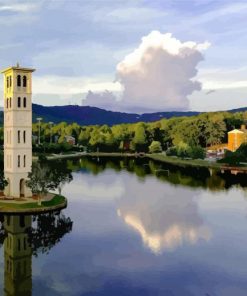 Furman University Landscape paint by numbers