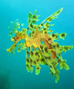 green Leafy seadragon paint by number