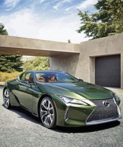 Aesthetic Green Lexus LC Car paint by numbers