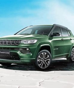 Green Jeep Compass paint by numbers