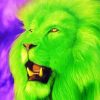 green lion paint by number