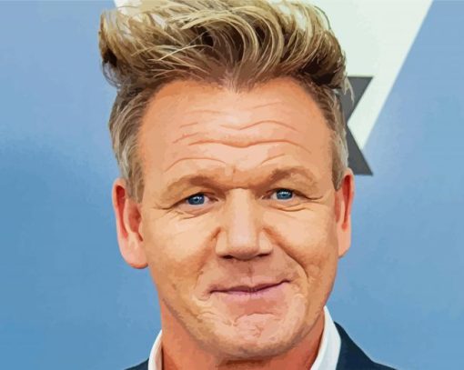 Handsome Gordon Ramsay paint by numbers