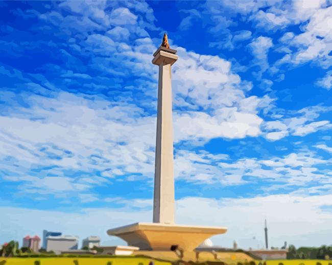 National Monument Building paint by numbers