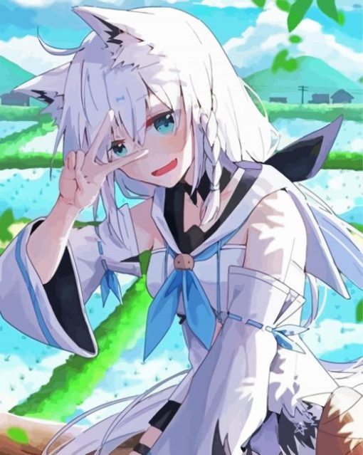 Kawakaze Manga Character paint by numbers
