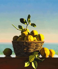 Aesthetics Lemon Basket paint by numbers