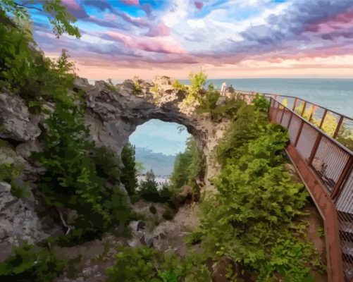 Aesthetic Arch Rock paint by numbers
