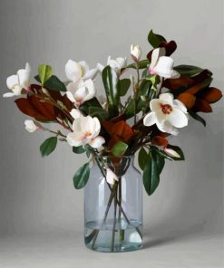 Magnolia In Glass Vase paint by numbers