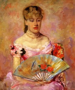 Lady With A Fan paint by numbers