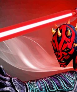 Darth Maul With Sword paint by numbers