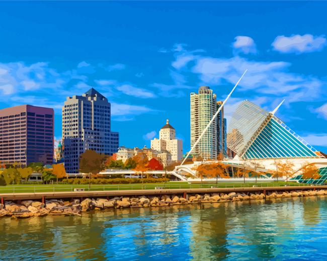 Aesthetic Milwaukee City paint by numbers