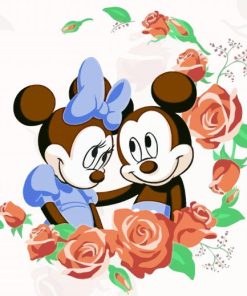 Minnie And Mickey Art paint by numbers