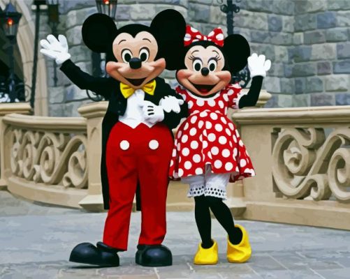 Minnie And Mickey Lovers paint by numbers