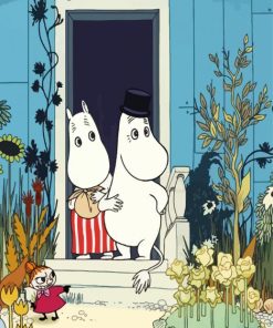 Moominpappa And Moominmamma paint by numbers