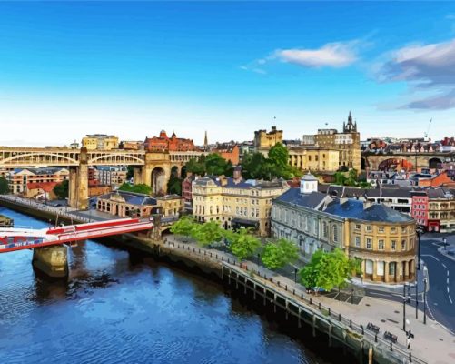 Newcastle Buildings paint by numbers