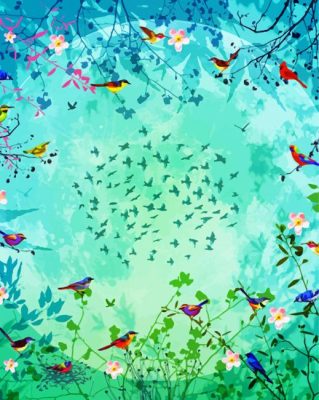 One Hundred Birds paint by numbers