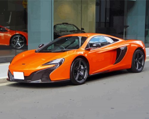 Orange Mclaren Car paint by numbers