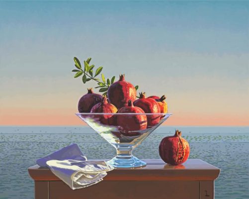 Pomegranate In Bowl paint by numbers