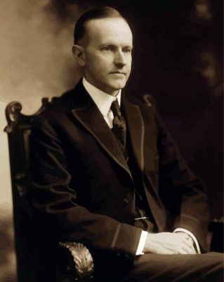 Vintage Calvin Coolidge paint by numbers