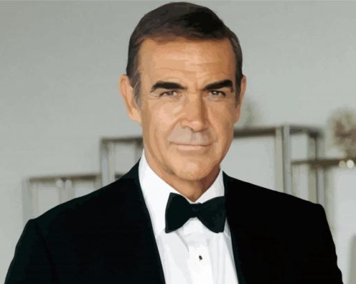 Classy Sean Connery paint by numbers