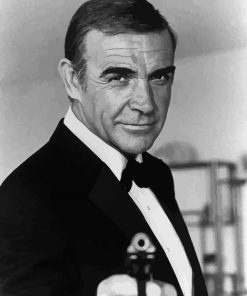 Monochrome Sean Connery paint by numbers