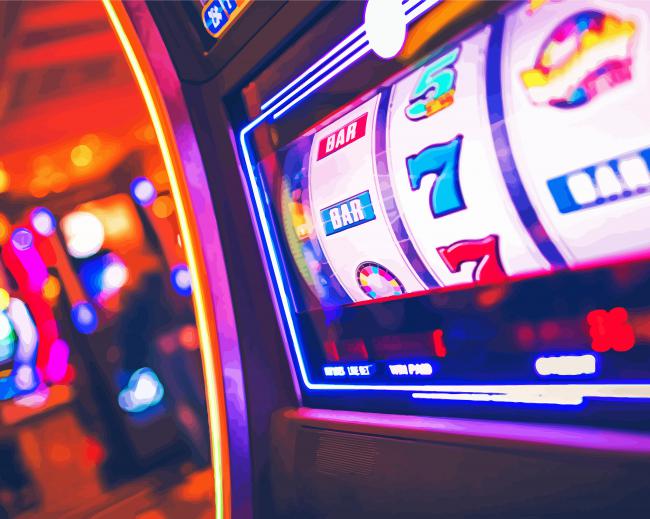 Slot Machine Game In Casino paint by numbers