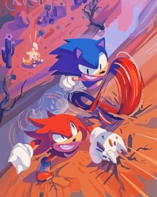 Sonic And Knuckles Characters paint by numbers