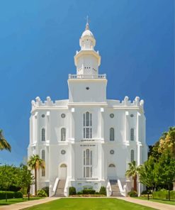 St George Utah Lds Temple paint by numbers