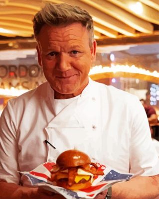 The Chef Gordon Ramsay paint by numbers