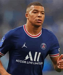 The Professional Footballer Kylian Mbappé paint by numbers