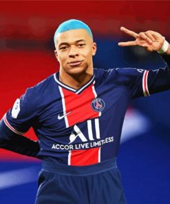 The Football Player Kylian Mbappé paint by numbers