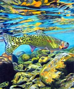 Trout Fish paint by numbers