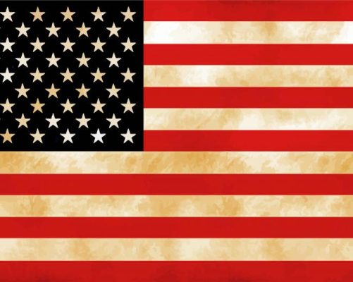 Vintage USA Flag paint by numbers