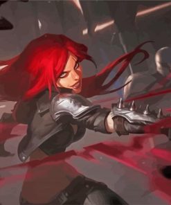 Warrior Katarina Character paint by numbers