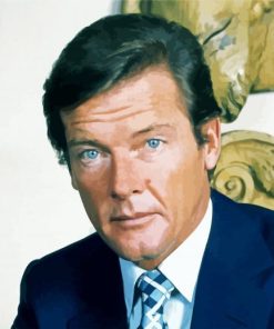 Young Roger Moore paint by numbers