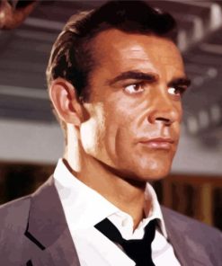 Young Sean Connery paint by numbers