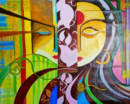 Abstract Different Feelings paint by numbers