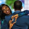 Black Romantic Couple In Love paint by numbers