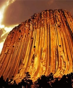 Aesthetic Devils Tower paint by numbers